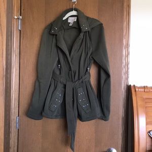 Olive green Hooded Jacket